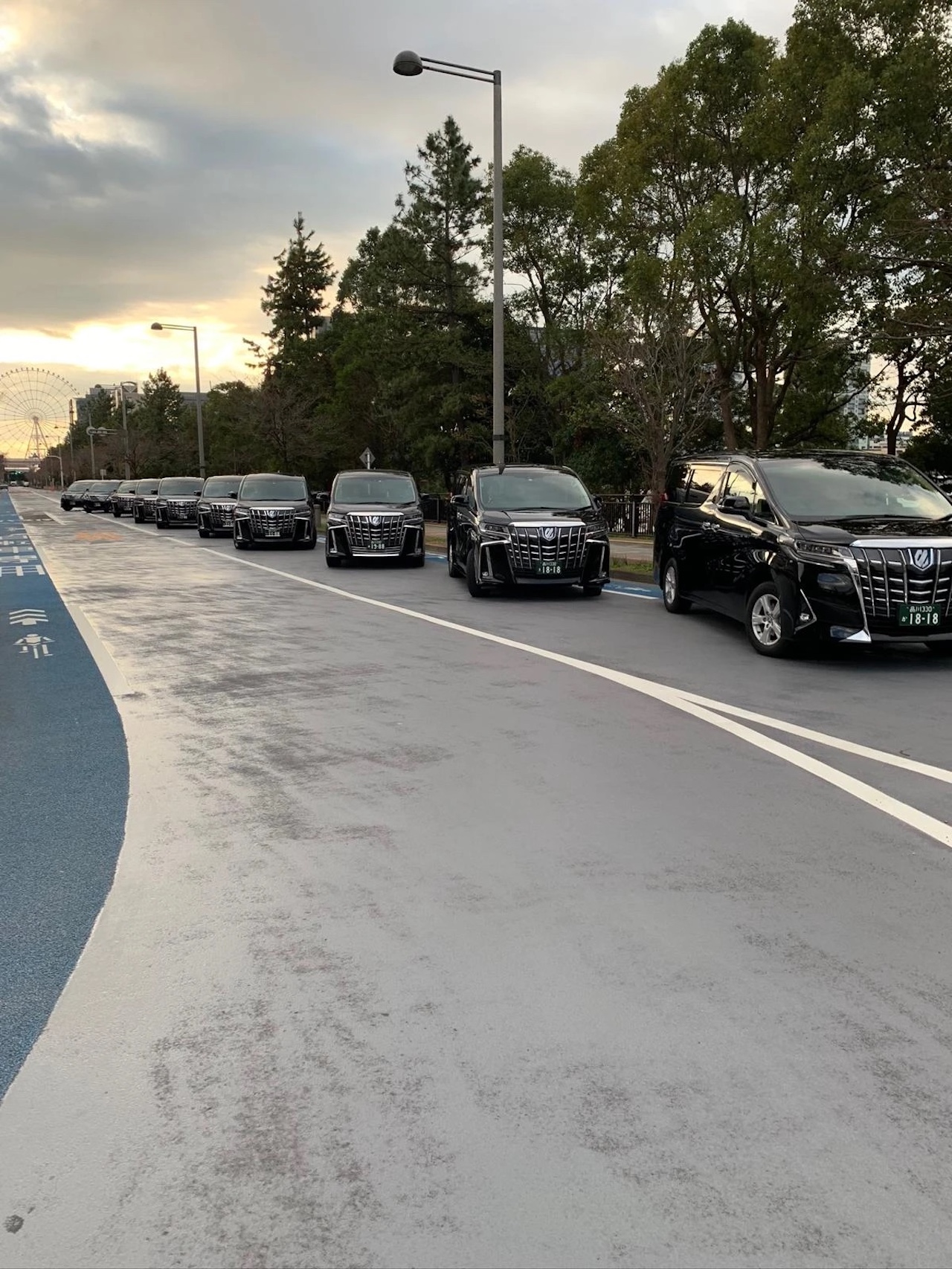 為日本團體交通準備的私人 Alphard 車隊