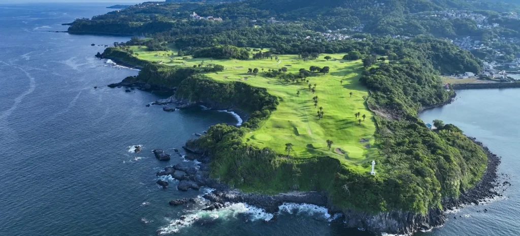 伊豆海岸川奈飯店高爾夫球場富士球場空拍景觀