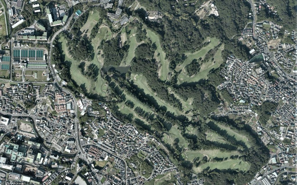 川崎國際生田綠地高爾夫球場空拍全景