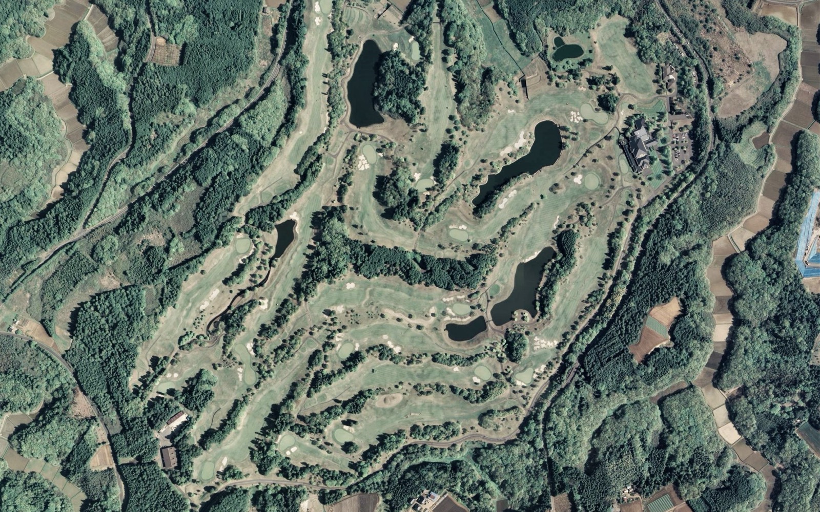 成田高爾夫俱樂部空拍球場全景